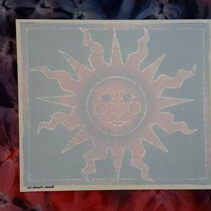 Celestial Sun Inside Window Vinyl Decal Sticker 6" 1993 Hippie Automobile Boat